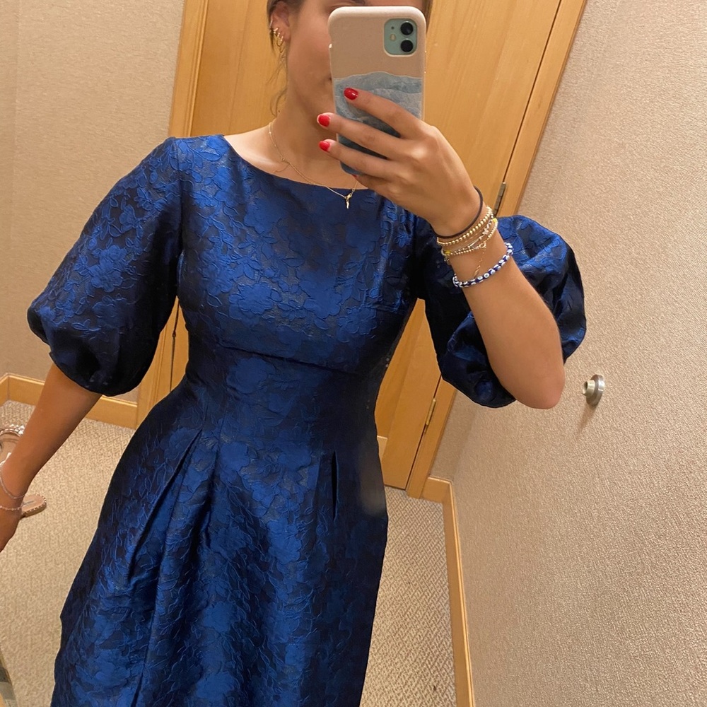 Vince Camuto Royal Blue Quarter Sleeve Dress